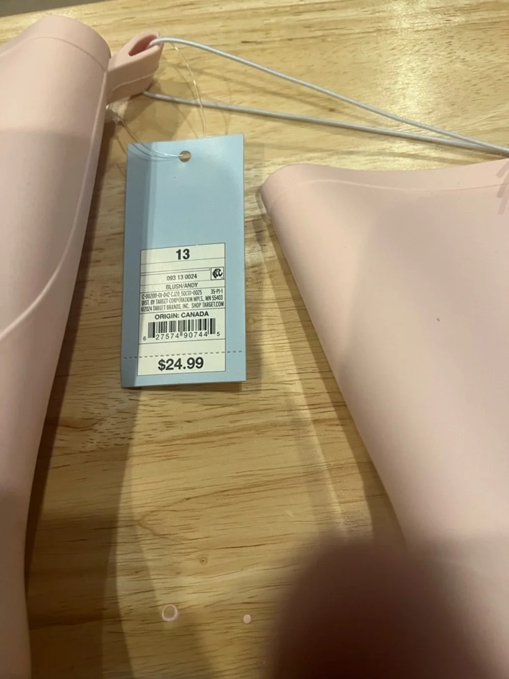 🌧️ Cat & Jack  Rubber Rain Boots – Blush Pink | Kids Size 13 | NEW 🌧️
